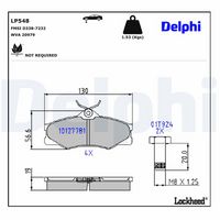 Set placute frana,frana disc DELPHI, Cod: LP548