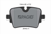 Комплект спирачно феродо, дискови спирачки T2286N PAGID