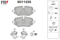 Bremsbelagsatz, Scheibenbremse