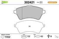 Bremsbelagsatz, Scheibenbremse