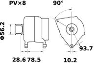 Thumbnail - Dynamo / alternator - MG623 - MAHLE