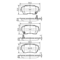 комплект спирачно феродо, дискови спирачки