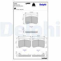 комплект спирачно феродо, дискови спирачки