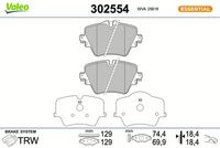 Bremsbelagsatz, Scheibenbremse