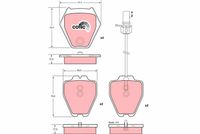 комплект спирачно феродо, дискови спирачки