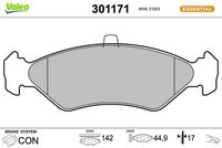 Bremsbelagsatz, Scheibenbremse