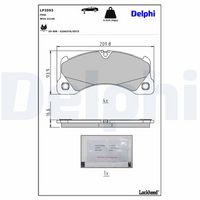 Set placute frana DELPHI, Cod: LP3593