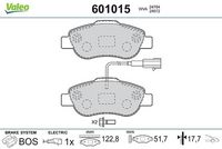 Set placute frana,frana disc VALEO, Cod: 601015