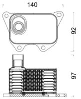 Thumbnail - Oliekoeler, motorolie - CLC185000S - MAHLE