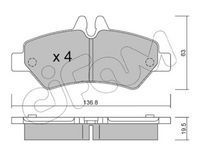Set placute frana,frana disc CIFAM, Cod: 822-672-0