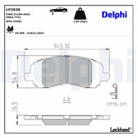комплект спирачно феродо, дискови спирачки