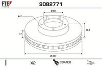 Disc frana FTE, Cod: 9082771