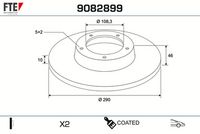 Disc frana FTE, Cod: 9082899
