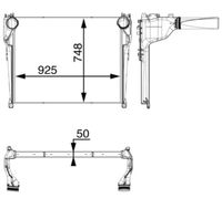 Thumbnail - Intercooler, inlaatluchtkoeler - CI34000P - MAHLE