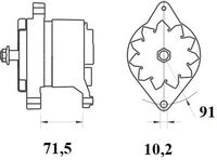 Thumbnail - Dynamo / alternator - MG821 - MAHLE