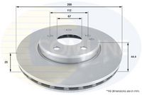 Disc frana COMLINE, Cod: ADC1641V