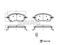 комплект спирачно феродо, дискови спирачки