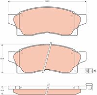 комплект спирачно феродо, дискови спирачки