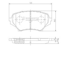 комплект спирачно феродо, дискови спирачки