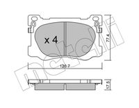 комплект спирачно феродо, дискови спирачки