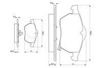 комплект спирачно феродо, дискови спирачки