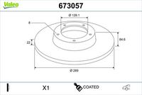 Disc frana VALEO, Cod: 673057