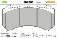 Bremsbelagsatz, Scheibenbremse