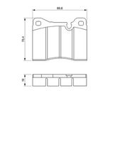 комплект спирачно феродо, дискови спирачки