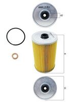 Filtru combustibil MAHLE, Cod: KX 36D