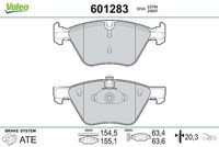 Комплект спирачно феродо, дискови спирачки 601283 VALEO