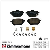 комплект спирачно феродо, дискови спирачки