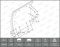 комплект феродо за накладки, барабанни спирачки