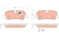 комплект спирачно феродо, дискови спирачки