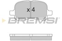 Комплект спирачно феродо, дискови спирачки BP2859 BREMSI