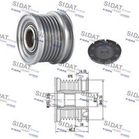 Fulie alternator SIDAT, Cod: 455001