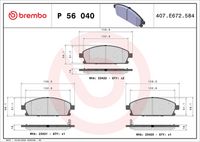 комплект спирачно феродо, дискови спирачки