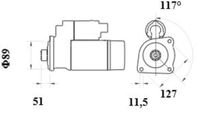 Thumbnail - Startmotor / starter - MS775 - MAHLE