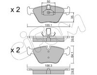 Set placute frana,frana disc CIFAM, Cod: 822-207-0