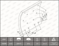 BERAL Remvoeringsset, trommelrem 2