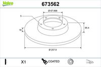 Disc frana VALEO, Cod: 673562