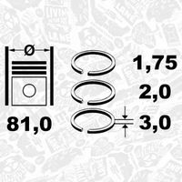 Thumbnail - Zuigerveerset - R1009100 - ET ENGINETEAM