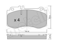 Bremsbelagsatz, Scheibenbremse