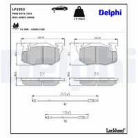 Комплект спирачно феродо, дискови спирачки LP1053 DELPHI