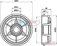 Tambur frana JAPKO, Cod: 560607C
