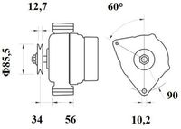 Thumbnail - Dynamo / alternator - MG144 - MAHLE