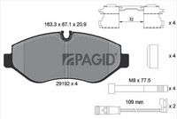 Комплект спирачно феродо, дискови спирачки C6024N PAGID