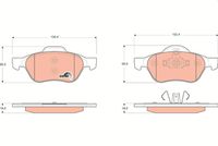 комплект спирачно феродо, дискови спирачки