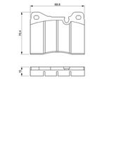комплект спирачно феродо, дискови спирачки