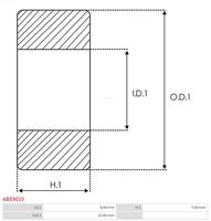 Guolis 8x22x7 , 608 2RS,