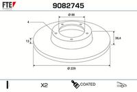 Disc frana FTE, Cod: 9082745
